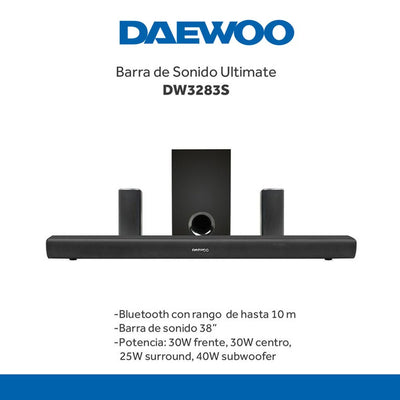 Kit Barra De Sonido Teatro En casa Daewoo Modelo Ultimate Con Soporte Articulado Para Tv/Pantalla De 42"a 90" Pulgadas - Selectsound.com.mx