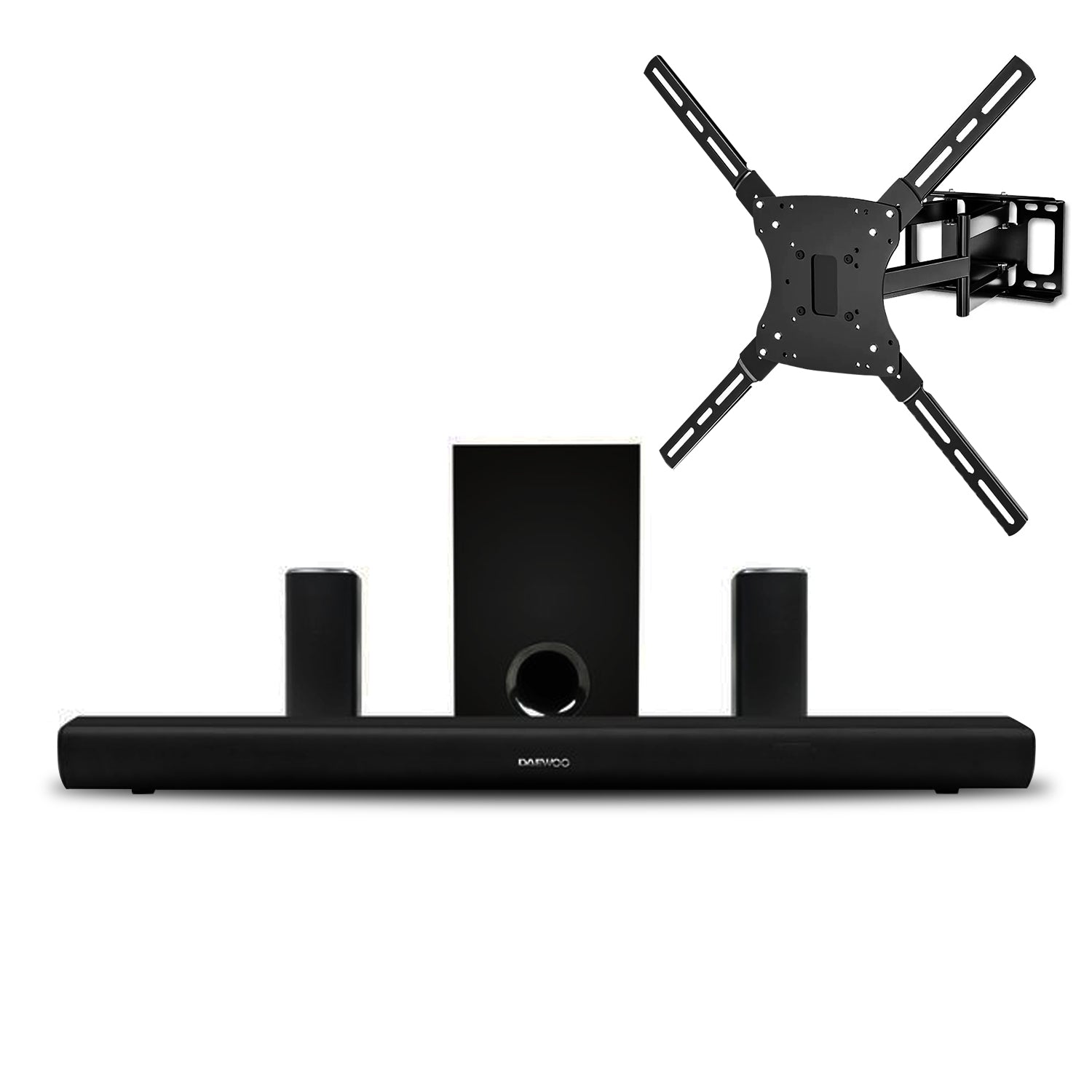 Kit Barra De Sonido Teatro En casa Daewoo Modelo Ultimate Con Soporte Articulado Para Tv/Pantalla De 42"a 90" Pulgadas - Selectsound.com.mx