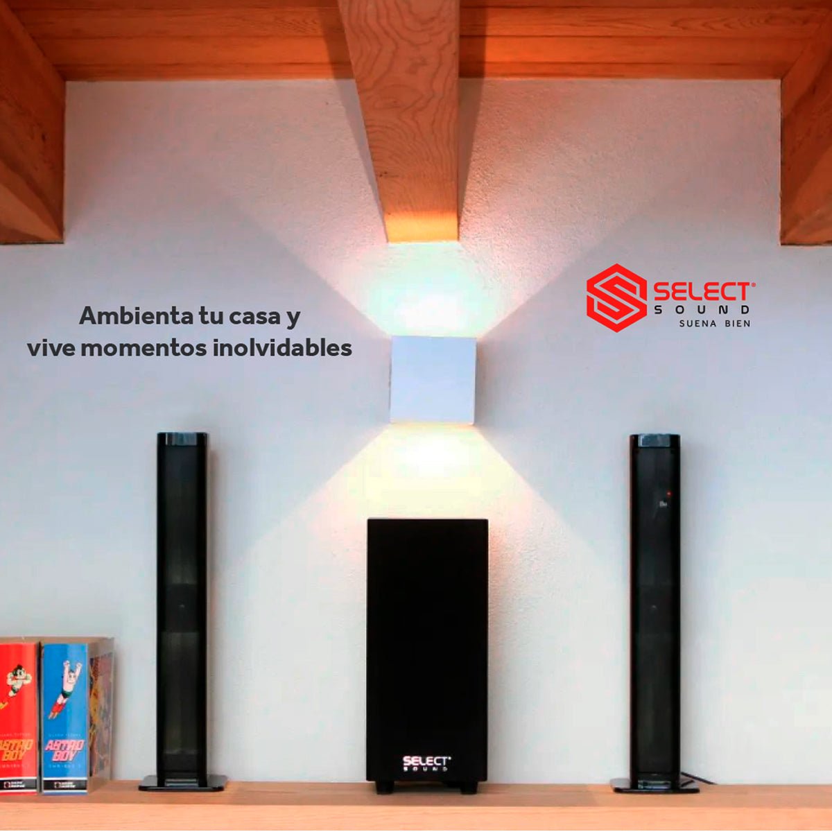 Kit Barra De Sonido Teatro En Casa Modelo Space + Soporte Articulado Para Tv/Pantalla De 42"a 90" Pulgadas - Selectsound.com.mx
