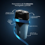 Cargue la imagen en el visor de la galería, Kit Depiladora Corporal Inalámbrica Recargable 3 en 1 DW - DGS2 + Rasuradora Eléctrica Recargable Portátil Usb 2 Cabezales DW - RS1 - Selectsound.com.mx
