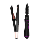 Kit Plancha Alaciadora Rizadora De Cabello DW - RZ1 + Cepillo Secador 2 Velocidades Con 6 Cepillos Intarcambiables Multifuncional Daewoo - Selectsound.com.mx