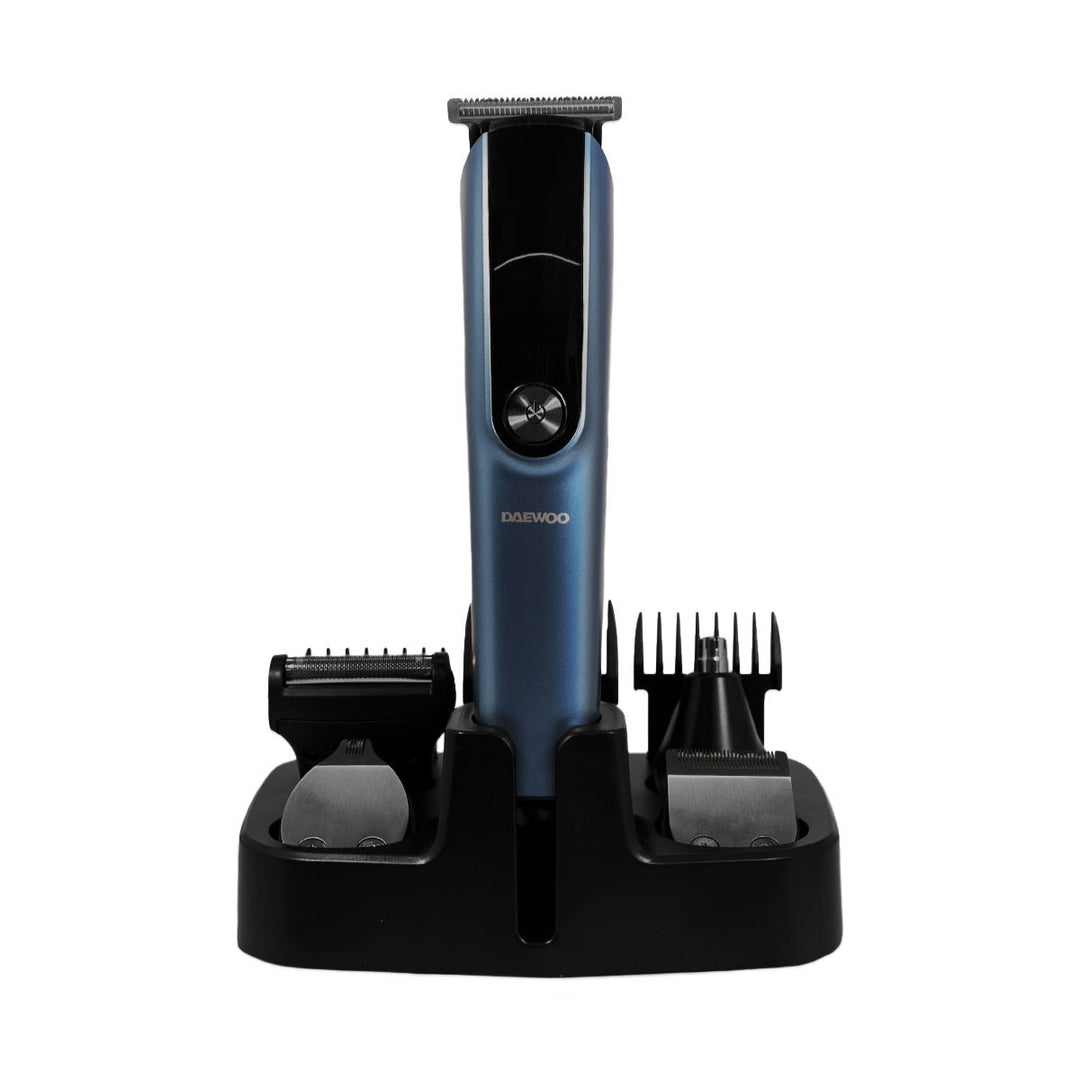 Kit Rasuradora Afeitadora 11 en 1 Daewoo DW‑RECST 3 Velocidades 5 Peines para Cabello 4 Cabezales Intercambiables Para Nariz y Orejas, Para Hombre - Selectsound.com.mx