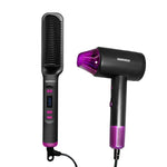 Cargue la imagen en el visor de la galería, Kit Secadora De Cabello Profesional 2 Velocidades 110°C + Cepillo Alaciador Térmico DW - PA 30w 230° Daewoo - Selectsound.com.mx
