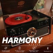 Minicomponente Select Sound Harmony BT9250 Tornamesa Bluetooth 5.0 CD USB AM/FM - Selectsound.com.mx