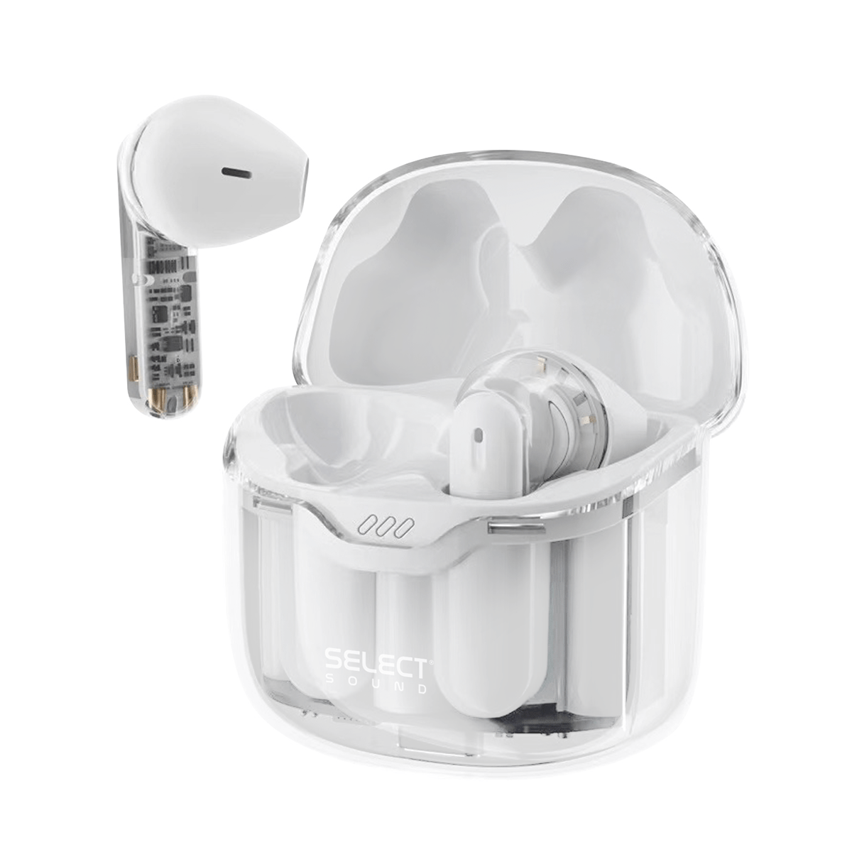 Paquete Select Sound Audífonos inalámbricos BTH040B Crystal + Hub USB‑C ADAPU - SP 4 puertos 🎧🔌 - Selectsound.com.mx