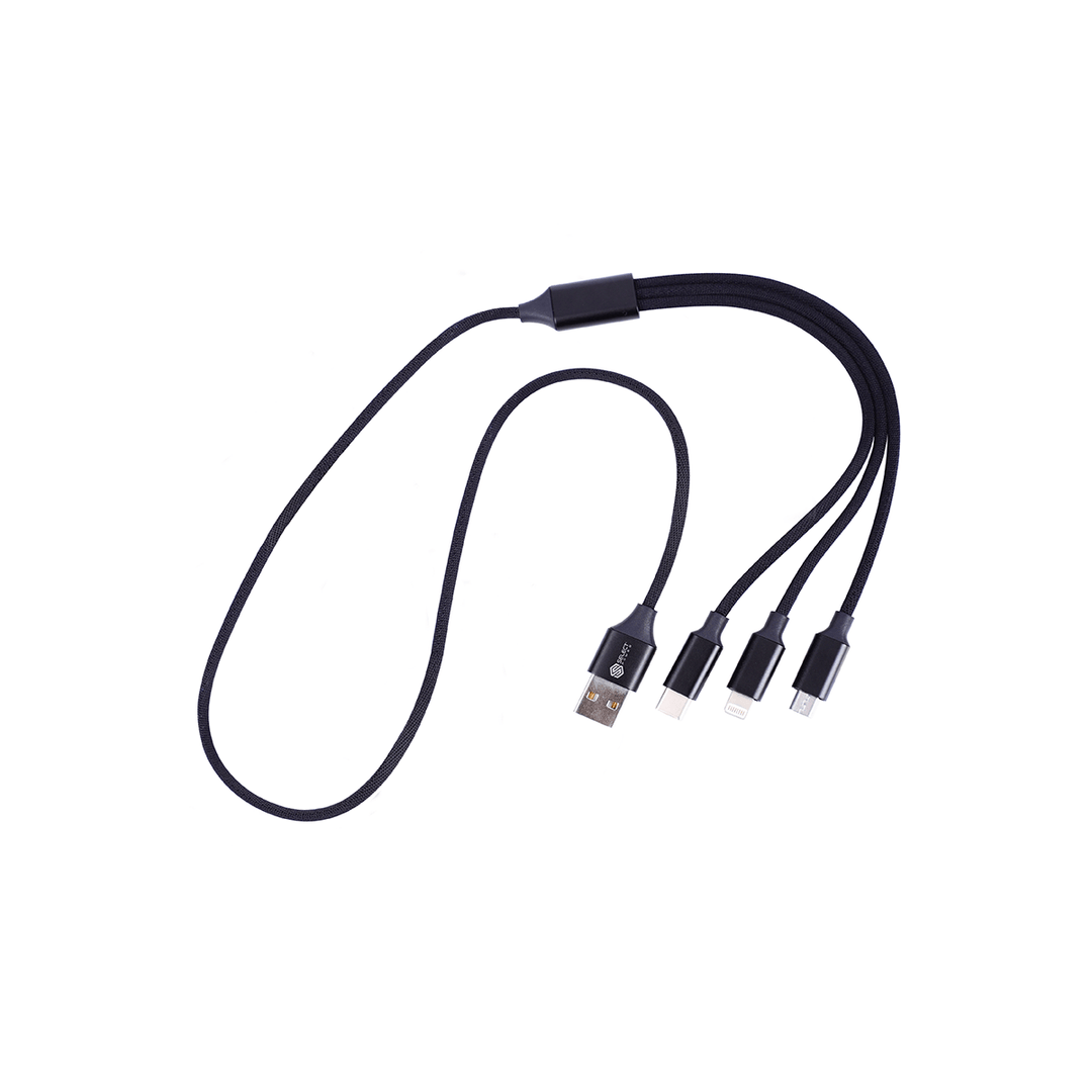 Paquete Select Sound Mini Bocina BT230R Bluetooth Inalámbrica Boom Radio Fm Tws Recargable Usb Luz Led y Cable De Datos 3IN1 - SP Carga Usb 3 En 1 V8 Tipo C Lightning - Selectsound.com.mx