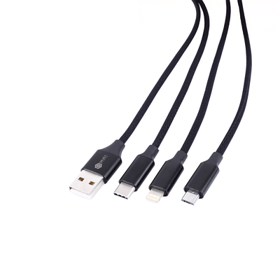 Paquete Select Sound Mini Bocina BT230R Bluetooth Inalámbrica Boom Radio Fm Tws Recargable Usb Luz Led y Cable De Datos 3IN1 - SP Carga Usb 3 En 1 V8 Tipo C Lightning - Selectsound.com.mx