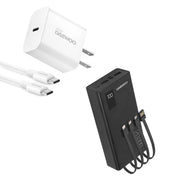 Power Bank Batería Portátil 20,000mah Carga Rapida Con Cubo Cargador De Pared Carga Rapida 45w - Selectsound.com.mx