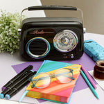 Cargue la imagen en el visor de la galería, Radio Bocina Retro Portátil Bluetooth Vintage Radio Fm Select Sound Klaxon BT1010 - Selectsound.com.mx
