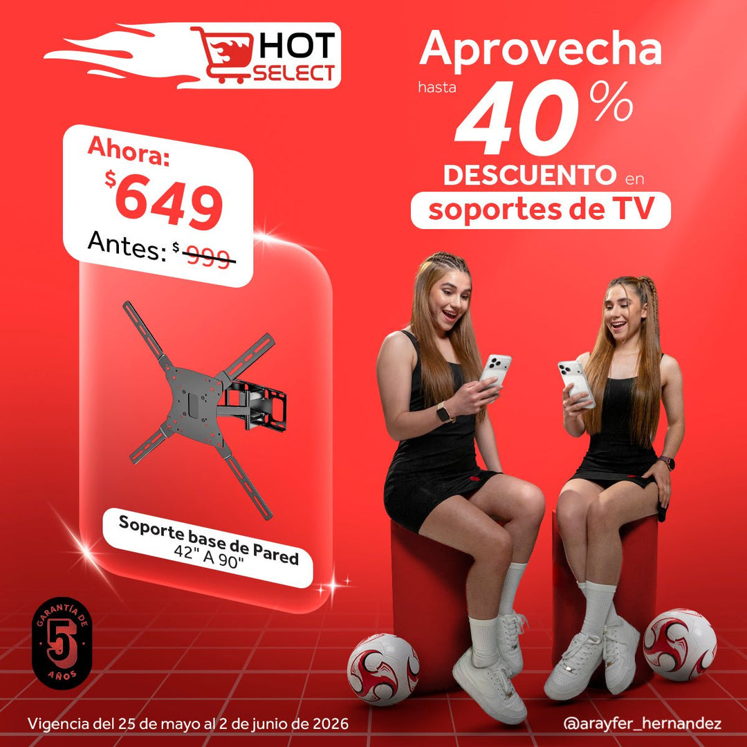Soporte Para Tv/Pantalla Articulado De 42"a 90" Pulgadas Select Power SOP - 06 - Selectsound.com.mx