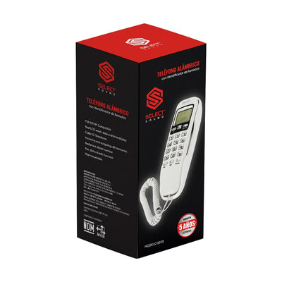 Teléfono De Pared Fijo Select Sound Caller ID Alarma 8338 - Selectsound.com.mx