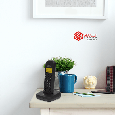 Teléfono Fijo Inalámbrico Select Sound 8033 con Manos Libres e Identificador de Llamadas Para Oficina Escritorio Despertador - Selectsound.com.mx