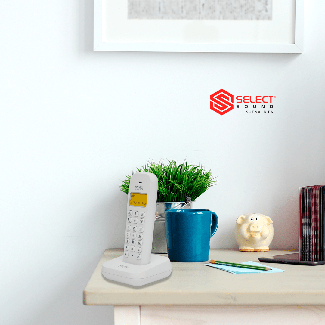 Teléfono Fijo Inalámbrico Select Sound 8033 con Manos Libres e Identificador de Llamadas Para Oficina Escritorio Despertador - Selectsound.com.mx