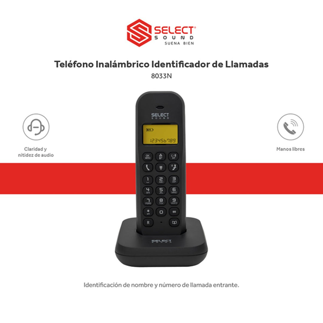 Teléfono Inalámbrico Identificador De Llamadas 8033 - Selectsound.com.mx