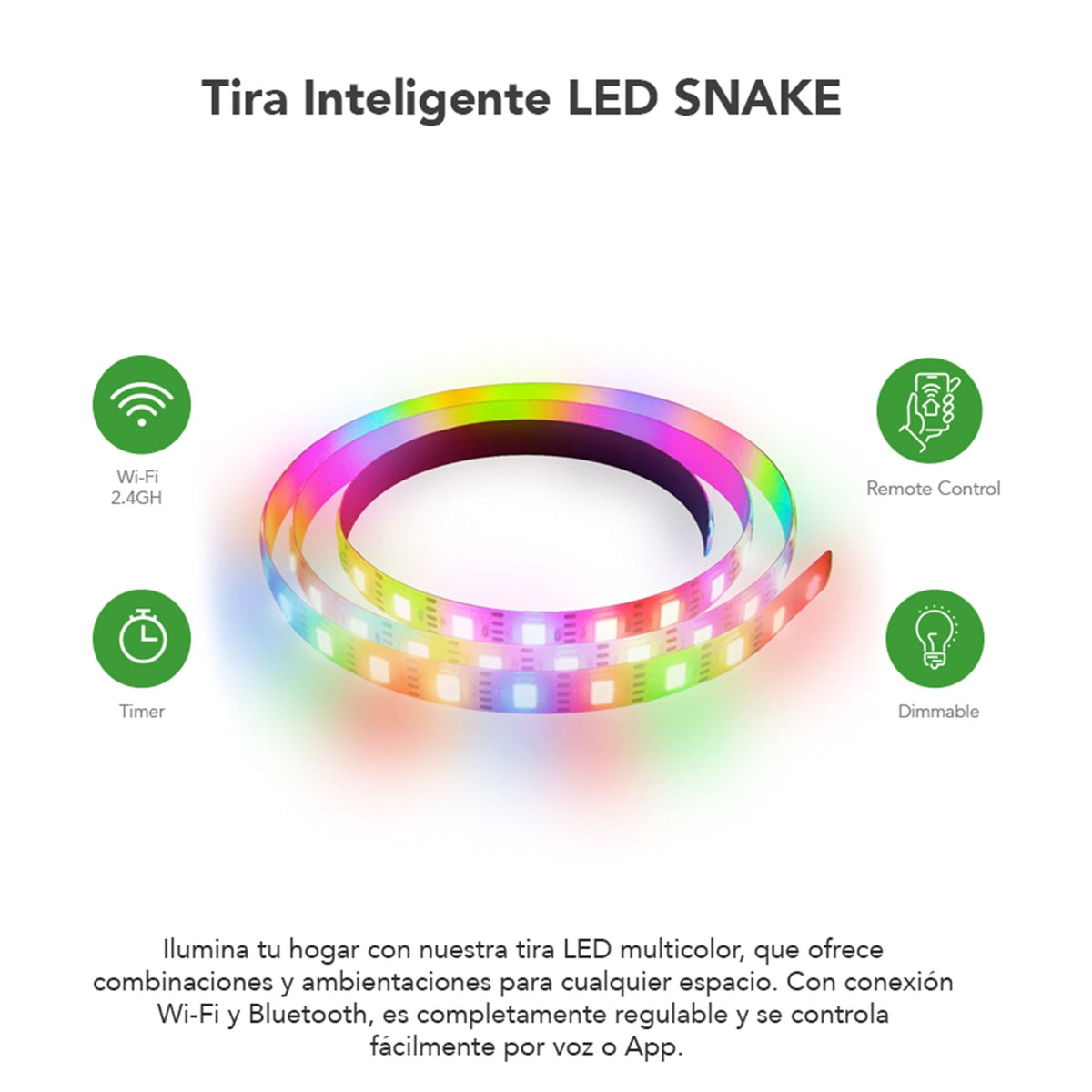 Tira De Luces Led Rgb Rocket House Snake - Selectsound.com.mx