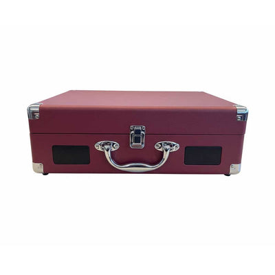 Tocadiscos Bluetooth Select Sound BT8002 de 3 Velocidades con Radio FM y USB Color Vino - Selectsound.com.mx