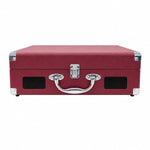 Cargue la imagen en el visor de la galería, Tornamesa BT8001 Bluetooth Traveler de 3 Velocidades con Grabación USB y Radio FM Color Vino - Selectsound.com.mx