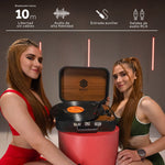 Cargue la imagen en el visor de la galería, Tornamesa Melody BT8006 Tocadiscos Vintage con Bluetooth 5.0, 3 Velocidades y Auto Stop Maletín Retro - Selectsound.com.mx