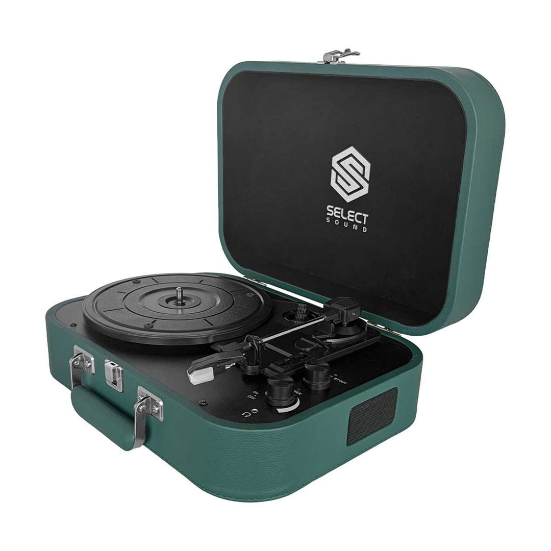 Tornamesa Melody BT8006 Tocadiscos Vintage con Bluetooth 5.0, 3 Velocidades y Auto Stop Maletín Retro - Selectsound.com.mx