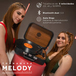 Cargue la imagen en el visor de la galería, Tornamesa Melody BT8006 Tocadiscos Vintage con Bluetooth 5.0, 3 Velocidades y Auto Stop Maletín Retro - Selectsound.com.mx
