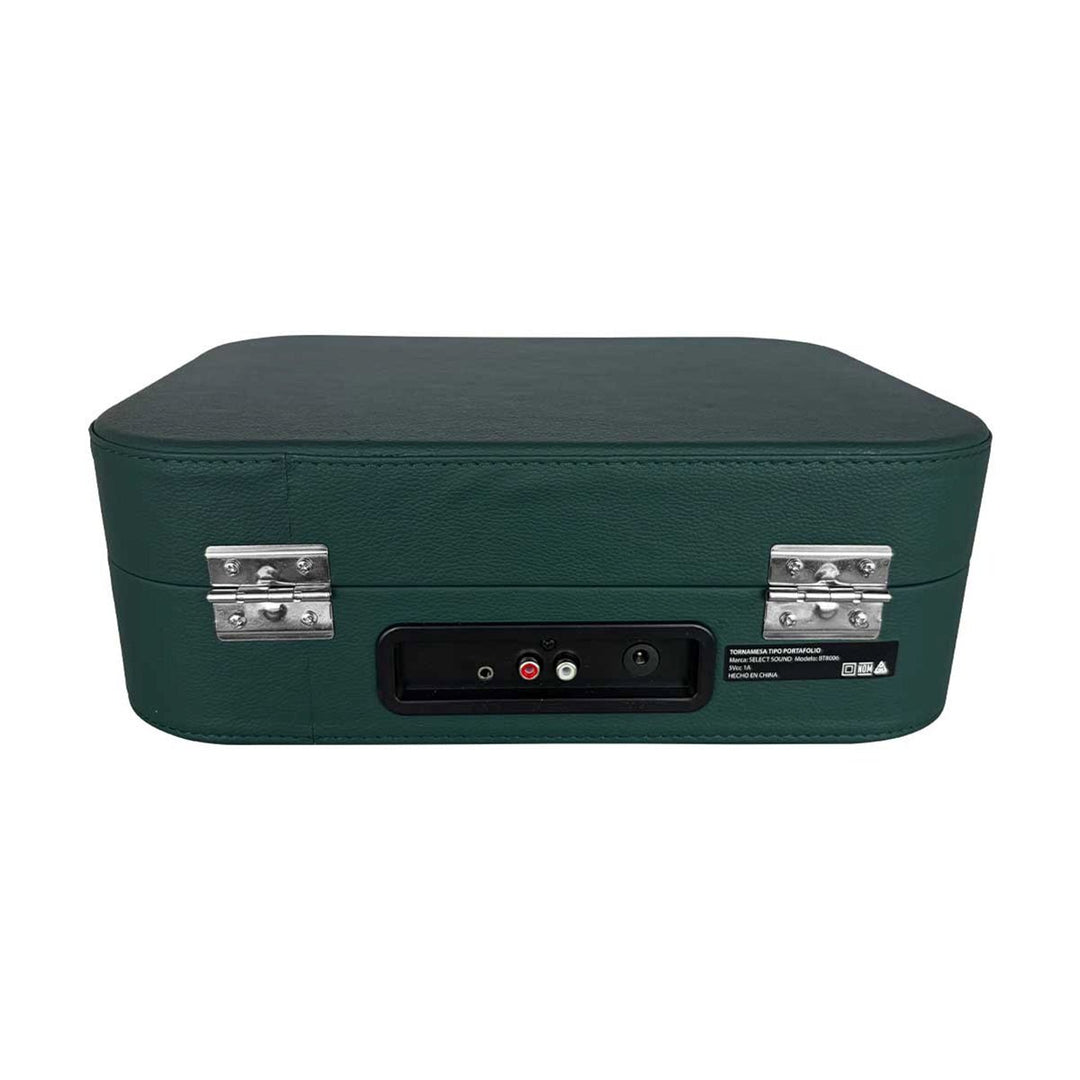 Tornamesa Melody BT8006 Tocadiscos Vintage con Bluetooth 5.0, 3 Velocidades y Auto Stop Maletín Retro - Selectsound.com.mx