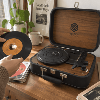 Tornamesa Select Sound Melody BT8006 Bluetooth 5.0 3 Velocidades Portátil - Selectsound.com.mx