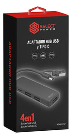 Cargue la imagen en el visor de la galería, Adaptador Hub Usb-c Select Sound 4 Puertos Usb - Selectsound.com.mx
