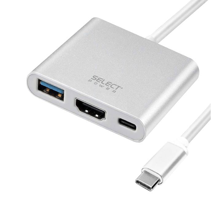 ADAPTADOR USB-C A HDMI + USB + TIPO C SELECT SOUND ADAPC-SP - Selectsound.com.mx