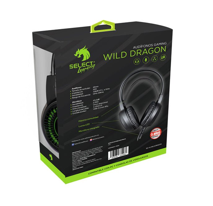 Audífonos Gaming "WILD DRAGON" - Selectsound.com.mx