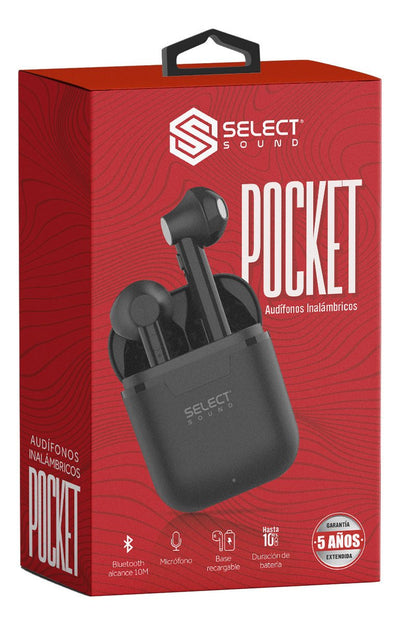 Audífonos Inalámbricos Select Sound Pocket Tws Blanco Negro - Selectsound.com.mx