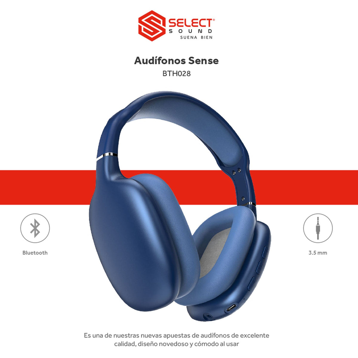Audífonos Inalámbricos Bluetooth Select Sound Sense BTH028 Manos Libres