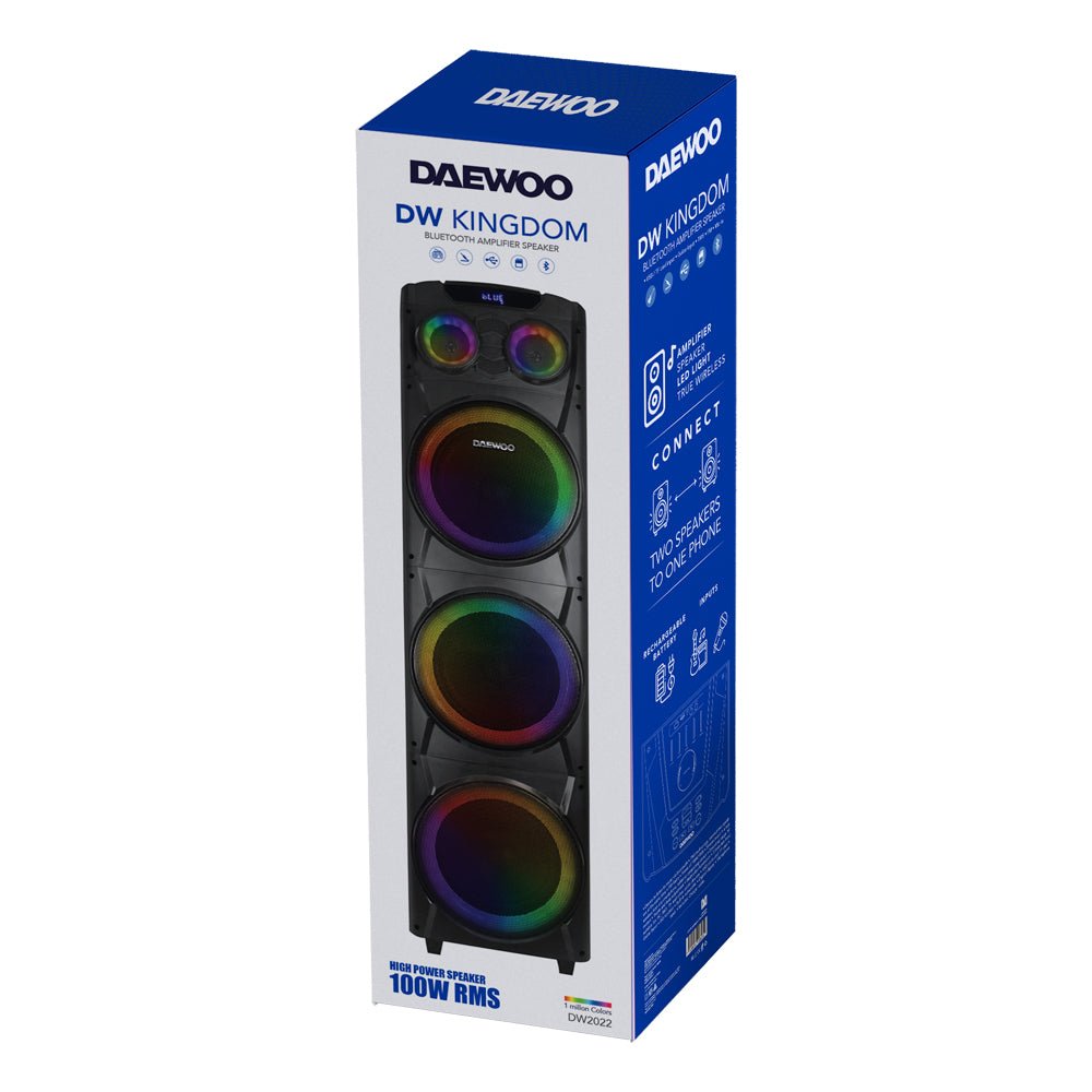 Bafle 3x10 Pulgadas Daewoo Kingdom 100w Rms Bluetooth Led Fm - Selectsound.com.mx