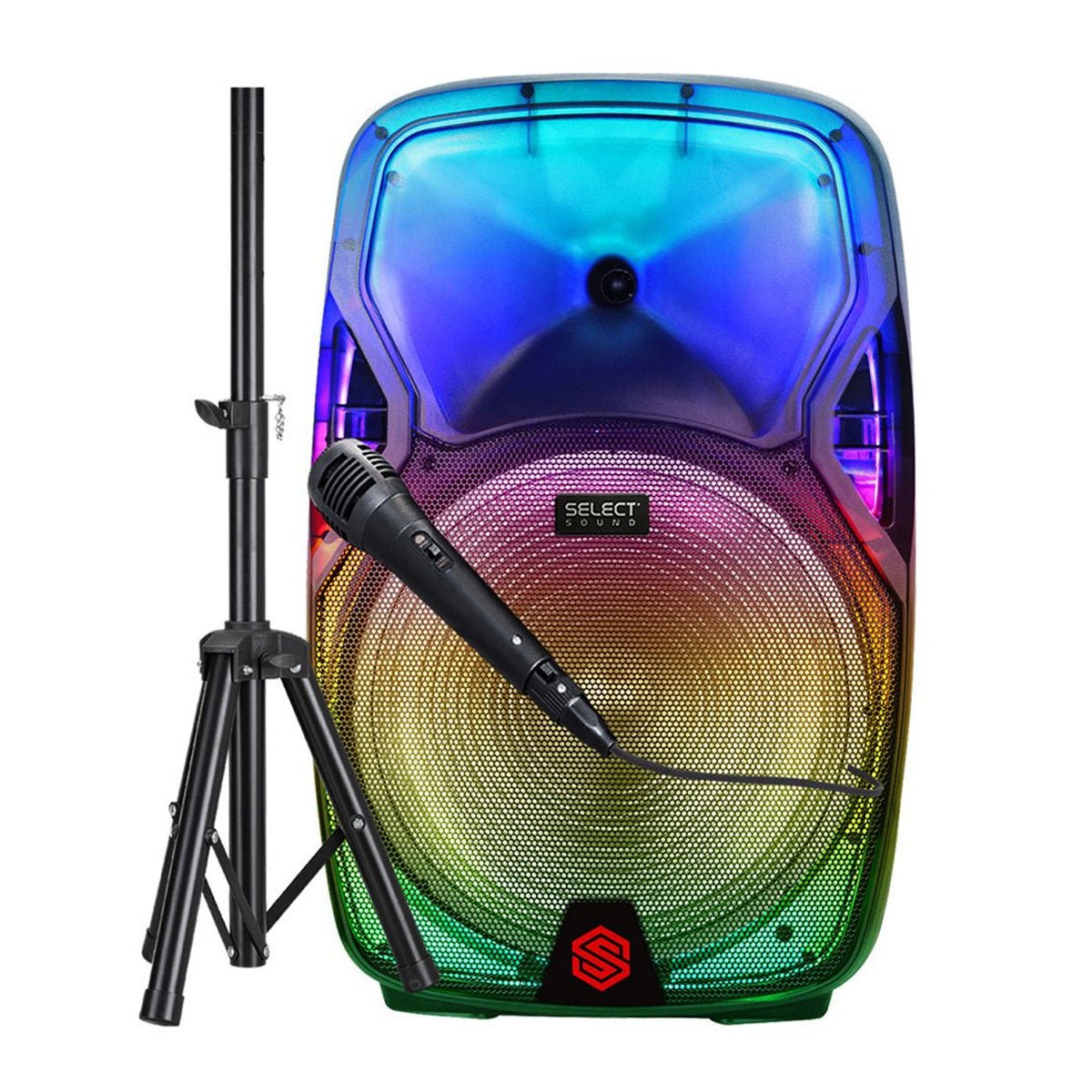 Bocina Bafle 15 Pulgadas Con Base Y Micrófono BT1507 Luminous - Selectsound.com.mx
