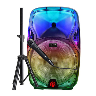 Bocina Bafle 15 Pulgadas Con Base Y Micrófono BT1507 Luminous - Selectsound.com.mx