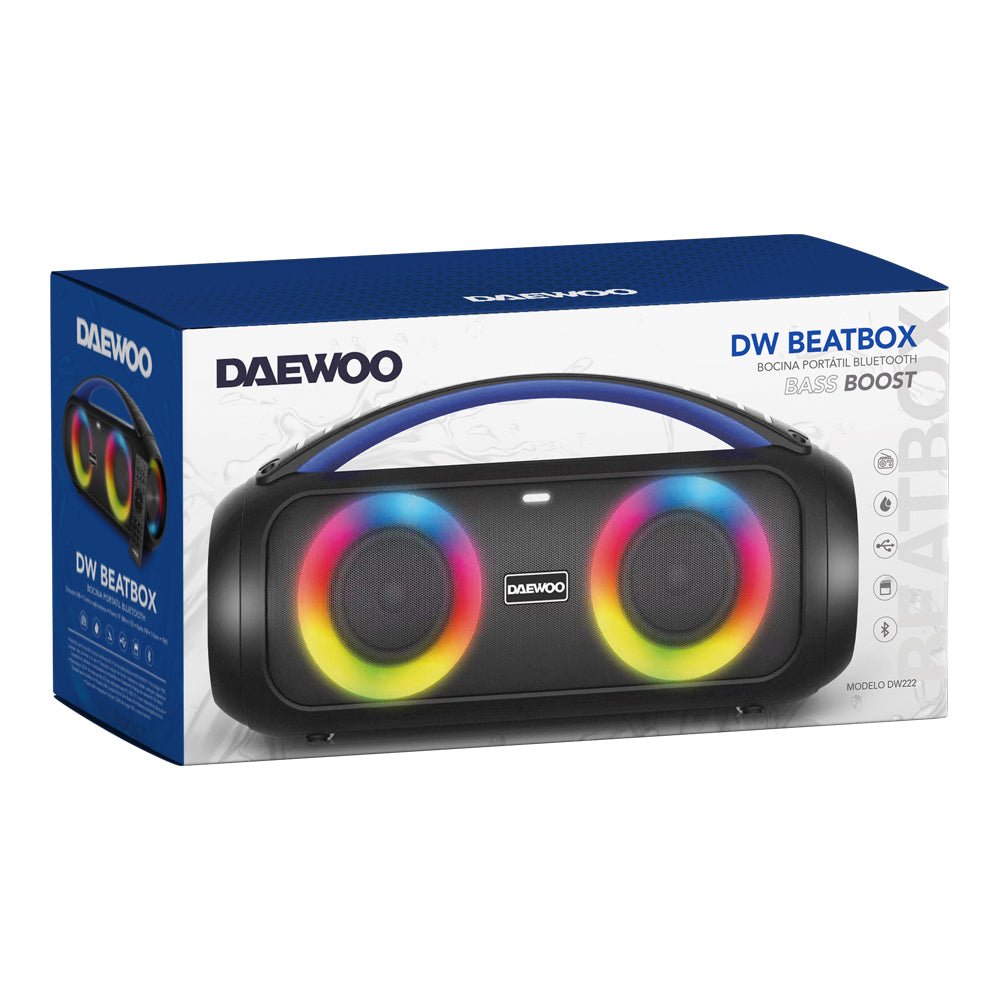 Bocina Bluetooth 3x2 Pulgadas Con Subwoofer Daewoo Beatbox - Selectsound.com.mx