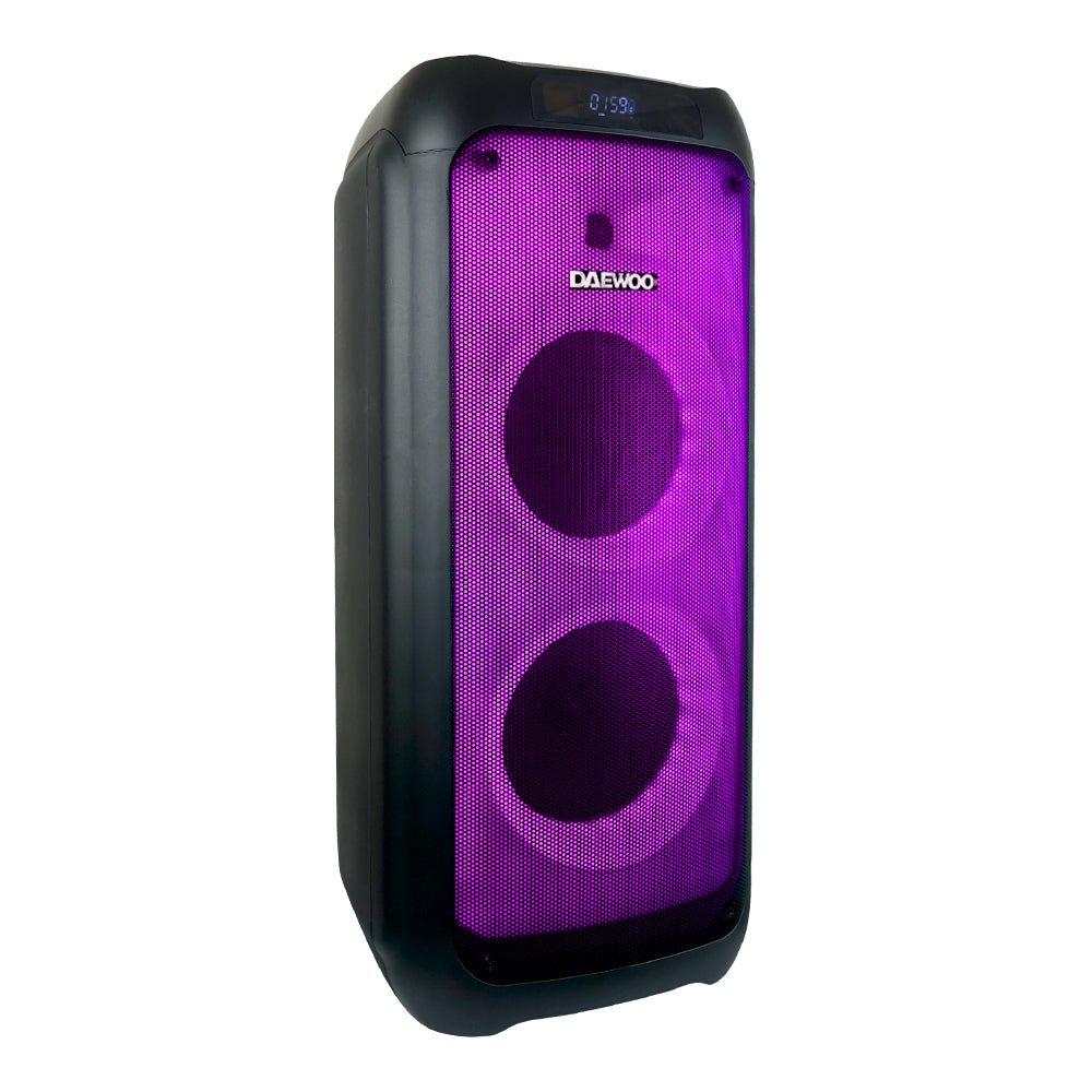 Bocina Bluetooth Daewoo 2x8 Pulgadas Bafle Luz Led 30w Rms - Selectsound.com.mx