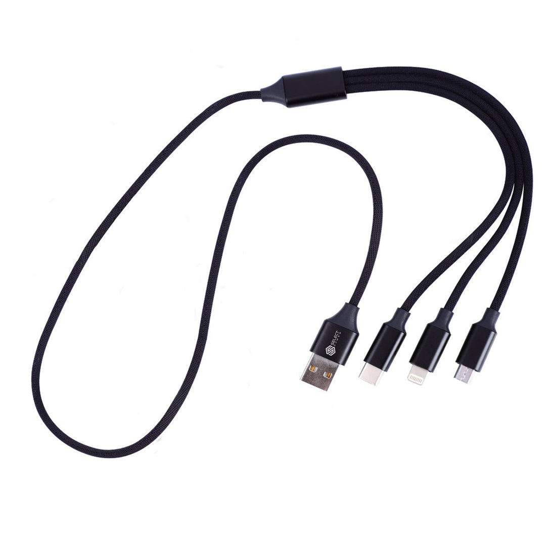 Cable De Datos Y Carga Usb 3 En 1 V8 Tipo C Lightning Select Sound - Selectsound.com.mx