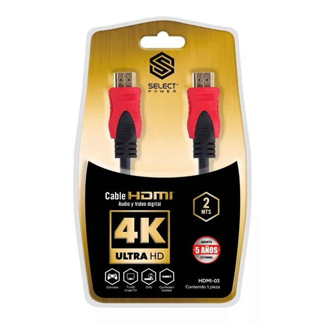 Cable Hdmi Full HD 4K 1.5 mts Select Power - Selectsound.com.mx