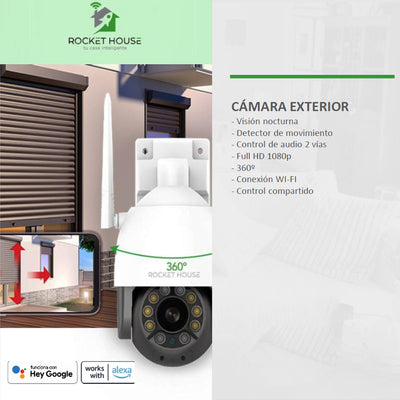 Cámara De Seguridad Smart Wifi Rocket House Eagle Interior Exterior 1080p Full HD - Selectsound.com.mx