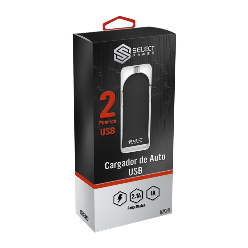 Cargador de Auto 2 puertos USB - Selectsound.com.mx