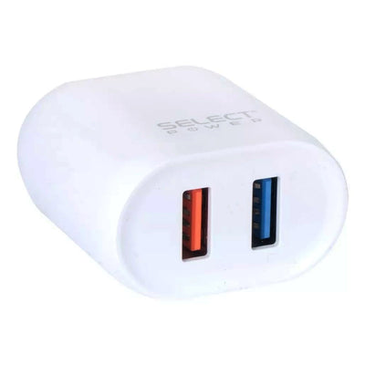 Cargador de Pared Carga Rapida 2 Puertos Usb NCU-SP - Selectsound.com.mx