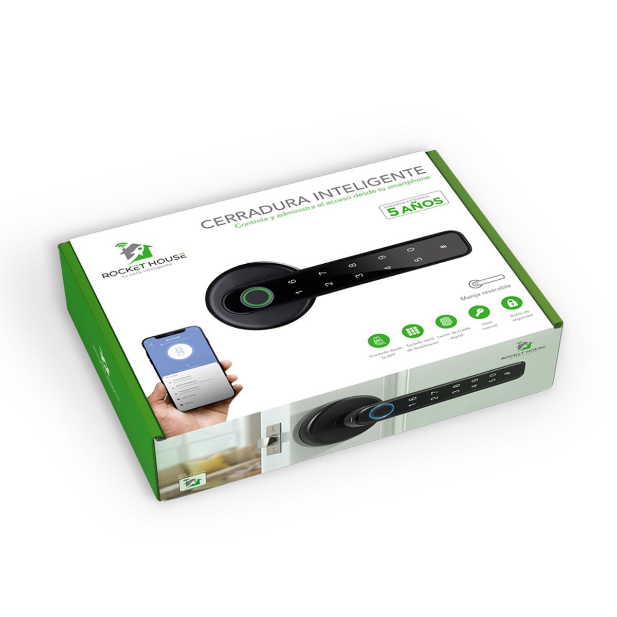 Cerradura Electrica Inteligente Wi-fi App Rocket House Rh-Safe - Selectsound.com.mx