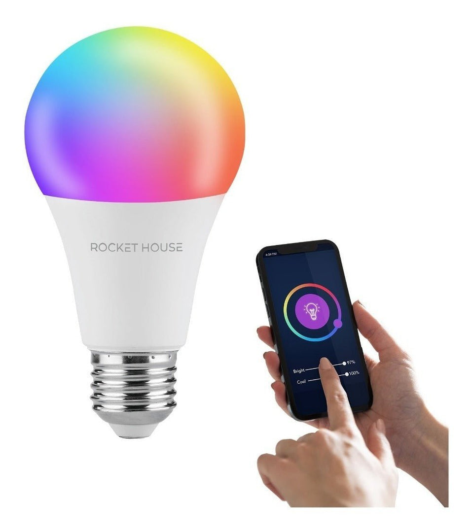 Foco Inteligente Led Rocket House Rainbow Rgb Wifi 11w 4 Pack - Selectsound.com.mx