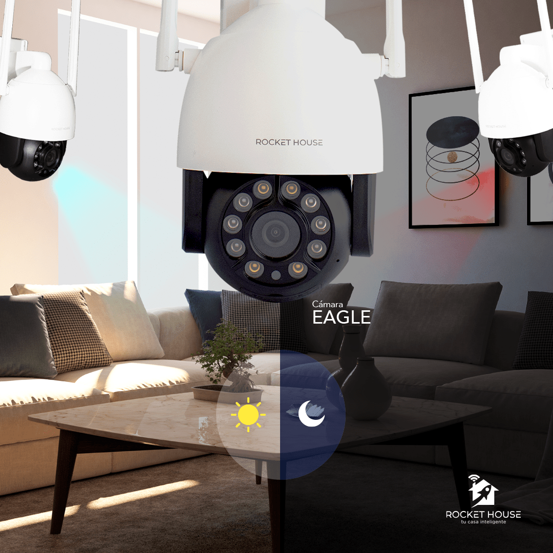 Pack 2 Cámaras De Seguridad Rocket House Eagle Wifi 1080p - Selectsound.com.mx