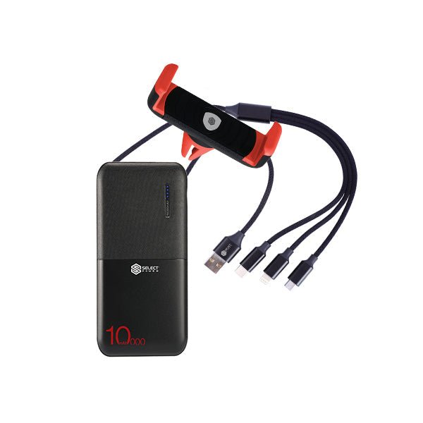 Power Bank 10000 mAh + Cable cargador 3 en 1 + Soporte Universal para Auto HO-SP - Selectsound.com.mx