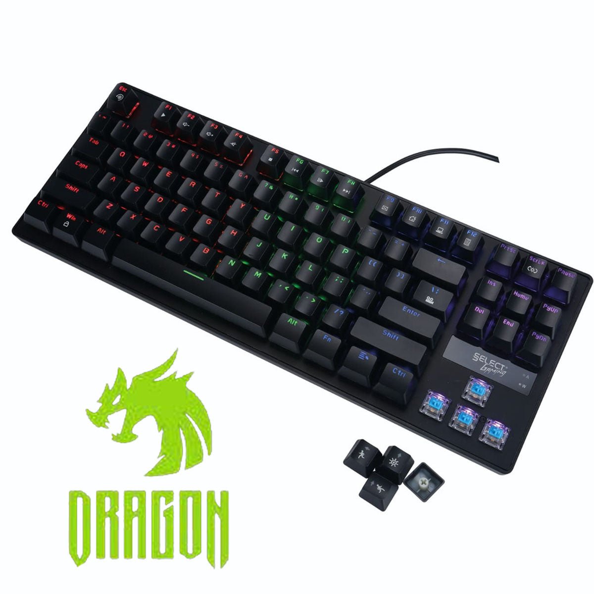 Teclado Gamer Mecánico Dragon Pro SG-T1 Luz Rgb - Selectsound.com.mx