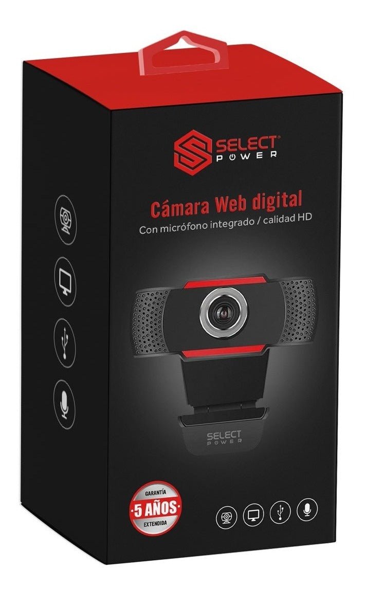 Webcam Select Power Cam-sp Hd Micrófono Integrado - Selectsound.com.mx
